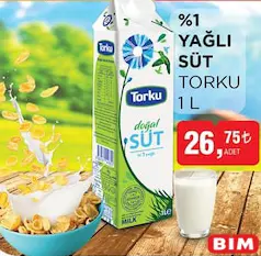 TORKU %1 YAĞLI SÜT 1 L TORKU %1 YAĞLI SÜT 1 L